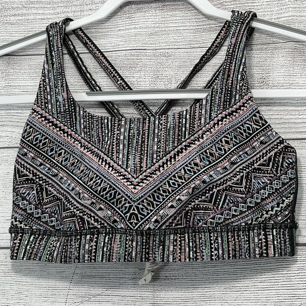 Lululemon Energy Sport Bra Women’s Size 6 Multi Color Strappy (No Pads)